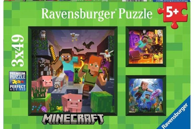 Hovedbilde Minecraft Biomes Puslespill 3x49 Brikker