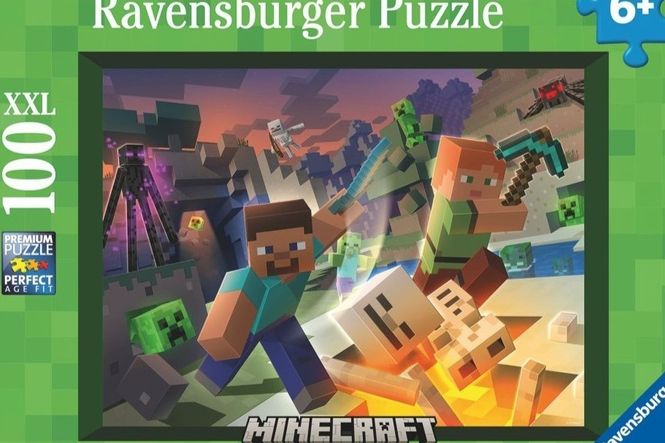 Hovedbilde Minecraft Monster - Puslespill 100 XXL Brikker